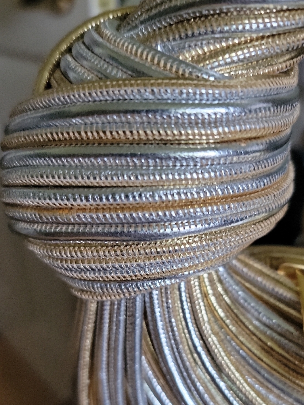 Bottega Veneta Metallic Gold & Silver Tubular Jodie Knot Bag - Picture 3 of 15